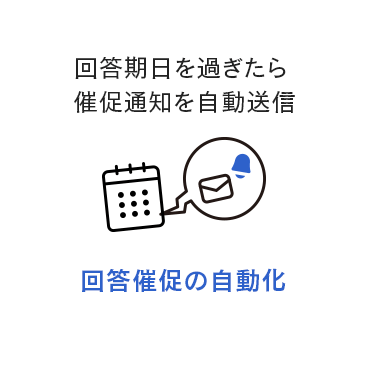 アンケートの回答期限を過ぎたら催促通知を自動送信